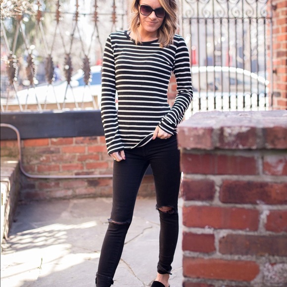 Last One!!! Striped Elbow Patch Sweater - Picture 3 of 3